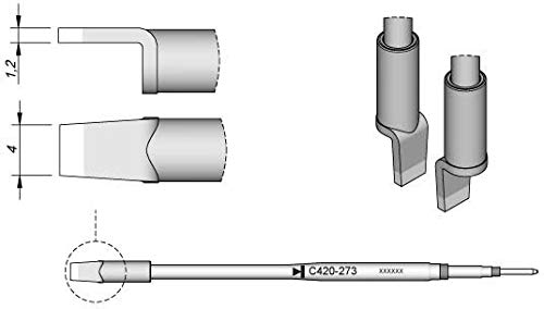 JBC C420273 Entlötspitzenpaar für HT420-A von JBC