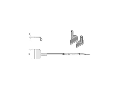 JBC Lötspitze Serie C420, C420285/22,0 mm, für Dual-In-Line-IC C420285 (Lötkartusche Lötpatrone Loetspitze Loetkartusche Loetpatrone Löt-/Entlötspitze) von JBC