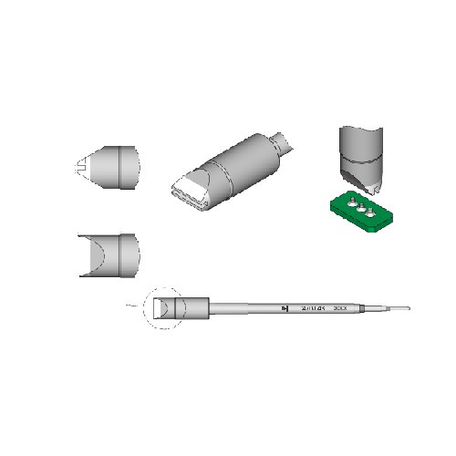 JBC Lötspitze Serie C470, Sondertypen, C470043/10 x 2,5 mm, Meißelförmig mit Nut C470043 (Lötkartusche) von JBC