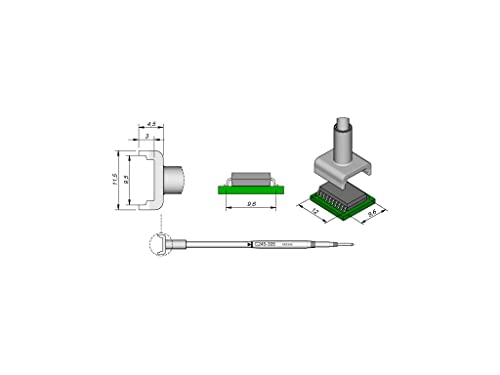 JBC SMD-Entlötspitze Serie C245, C245305/9,6 x 12 mm, für Dual-In-Line-IC C245305 (2045 2245 C245 Loetkartusche Loetpatrone Loetspitze Lötkartusche Lötpatrone Lötspitze SMD Entlötspitze) von JBC