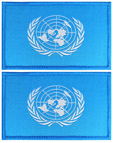 JBCD Aufnäher mit UN-Flagge, für Kleidung, Hut, Militär, 2 Stück von JBCD