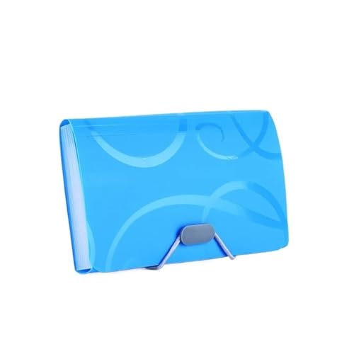 JBJYGSG Transparente Dokumententasche A6-Tasche, Fächermappe for Dokumente, Bonbonfarben, Dokumentenmappen, Schulbedarf, Organizer, Schulbüro-Ordner Für Dokumente Organisieren(Blue) von JBJYGSG