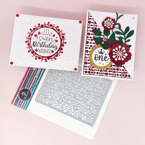 Alinacutle Metall-Stanzschablone für Geschenkpapier, Basteln, handgefertigte Kartenherstellung, DIY, Grußkarten, Scrapbooking, Album, Kunstvorlage (Vorhangmuster, Hintergrundrahmen) von JBQUEEN