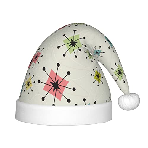 JBYJBX Atomic Stars Muster Druck Weihnachtsmütze Outdoor Xmas Accessoires Partys Unisex Hut Urlaub Kopfbedeckung & Geschenk von JBYJBX