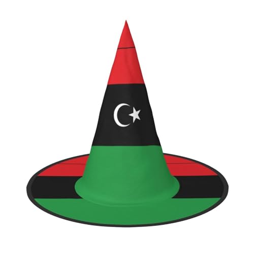 JBYJBX Libysche Flagge, Halloween-Hut, Kostüme, Hexenhut für Party und Cosplay, Hexenparty-Dekorationen von JBYJBX