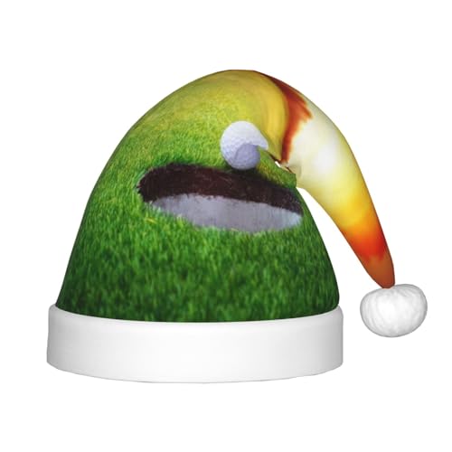 JBYJBX Sport Golf Ball Sonnenuntergang Baum Druck Weihnachtsmütze Outdoor Xmas Zubehör Partys Unisex Hut Urlaub Kopfbedeckung & Geschenk von JBYJBX