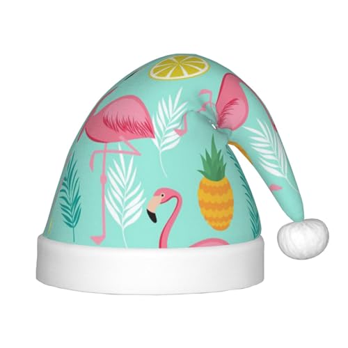 JBYJBX Weihnachtsmütze mit Flamingo-Druck, Outdoor-Zubehör, Partys, Unisex, Urlaub, Kopfbedeckung und Geschenk von JBYJBX