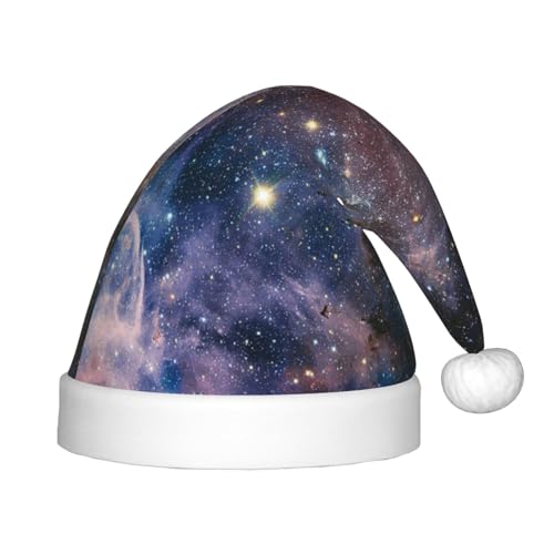 JBYJBX Weihnachtsmütze mit Galaxie-Aufdruck "Universe Milky Way" für den Außenbereich, Weihnachtszubehör, Partys, Unisex, Urlaub, Kopfbedeckung und Geschenk von JBYJBX