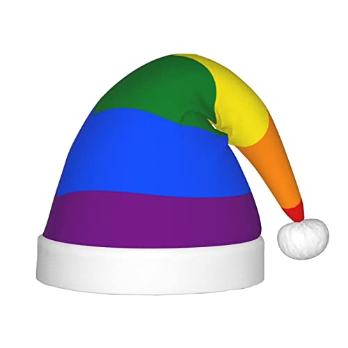 JBYJBX Weihnachtsmütze mit Regenbogen-Aufdruck, Outdoor-Zubehör, Partys, Unisex, Urlaub, Kopfbedeckung und Geschenk von JBYJBX