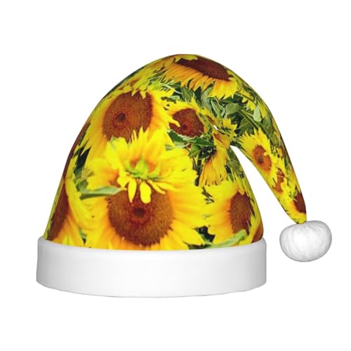 JBYJBX Weihnachtsmütze mit Sonnenblumen-Aufdruck, Outdoor-Zubehör, Partys, Unisex, Urlaub, Kopfbedeckung und Geschenk von JBYJBX