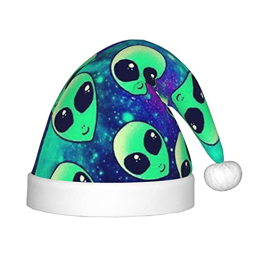 JBYJBX Weihnachtsmütze mit grünem Alien-Druck, für den Außenbereich, Weihnachtszubehör, Partys, Unisex, Urlaub, Kopfbedeckung und Geschenk von JBYJBX