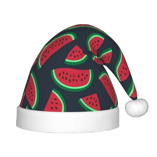 JBYJBX Weihnachtsmütze mit rotem Wassermelonen-Druck, für den Außenbereich, Weihnachtszubehör, Partys, Unisex, Urlaub, Kopfbedeckung und Geschenk von JBYJBX