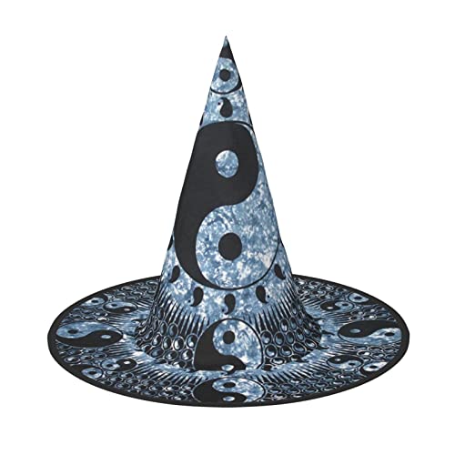 JBYJBX Ying Yang Diagramm Druck Halloween Hut Kostüme Hexenhut für Party und Cosplay, Hexenparty-Dekorationen von JBYJBX