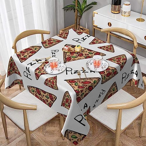 JCAKES Pizza Muster Tischdecke Quadratisch Dekorative Tischdecke Teetischdecke Abwischbare Tischdecken Outdoor Tischdecke Wasserdicht Tischdecke Tischdecken Für Partys von JCAKES