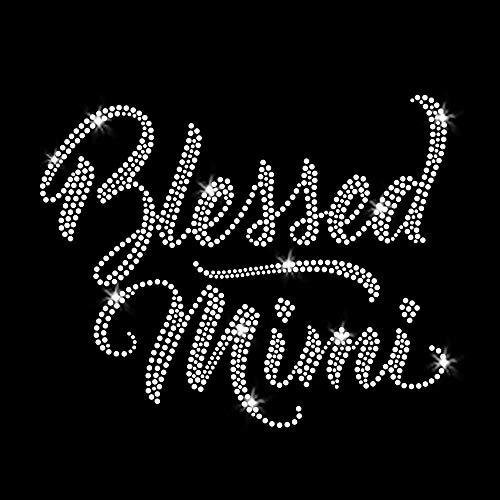 Blessed Mimi Grandma Glitzerndes Bügelbild mit Strass-Kristallen JCS Rhinestones von JCS Rhinestones