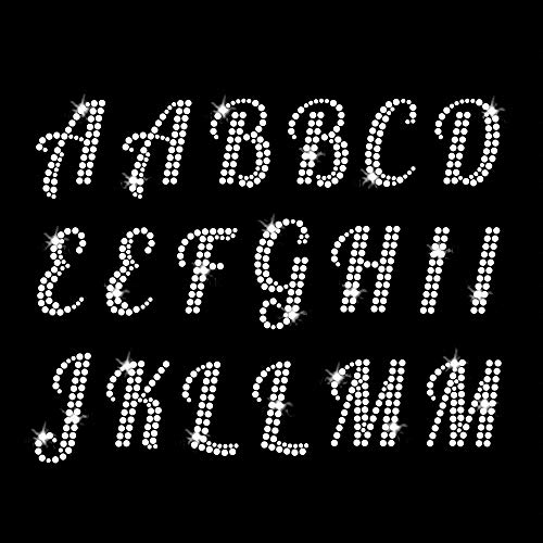 Monogramm Alphabet Bügelbild Strass Kristall T-Shirt Transfer von JCS Rhinestones von JCS Rhinestones