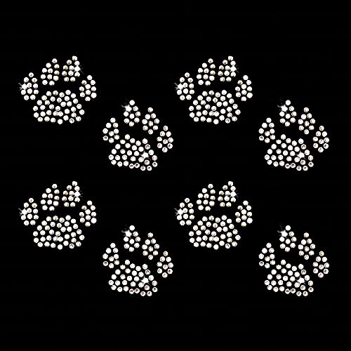 Set of 4 Pairs of Paw Print Iron On Rhinestone Crystal T-shirt Transfers by Jubilee Rhinestones by Jubilee Rhinestones von JCS Rhinestones