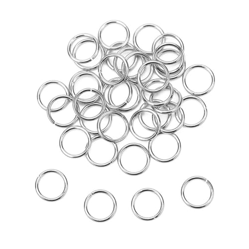 JCUIyon 100 Stück Edelstahl offene Biegeringe 3 4 5 6 7 8 10 mm Spaltringe Endverbinder for Armband Halskette DIY(Silver,3mm) von JCUIyon