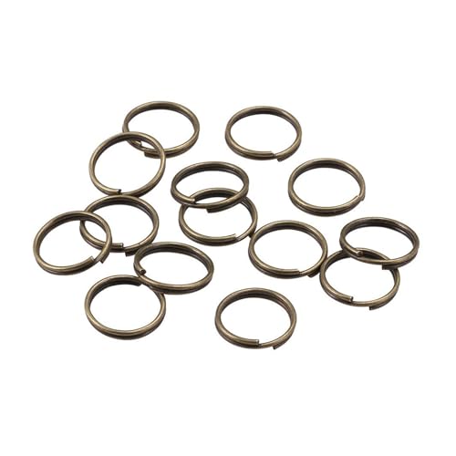 JCUIyon 50-200 Teile/los 4-20mm Offene Biegeringe Doppel Schleifen Gold Farbe Split Ringe Anschlüsse for Schmuck Machen liefert DIY(Brown,20mm) von JCUIyon