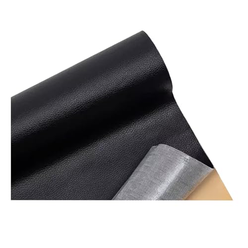 Kunstleder Selbstklebend Leder Reparatur Flicken, Selbstklebendes Leder-Reparaturset Für Risse, Polsterstoff Aus Vinyl-Kunstleder Für Sofas Möbel Autositze Stühle(Black) von JCWGLY