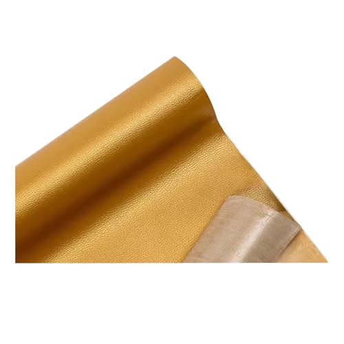 Kunstleder Selbstklebend Leder Reparatur Flicken, Selbstklebendes Leder-Reparaturset Für Risse, Polsterstoff Aus Vinyl-Kunstleder Für Sofas Möbel Autositze Stühle(Gold) von JCWGLY