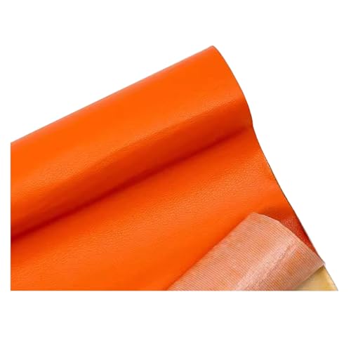 Kunstleder Selbstklebend Leder Reparatur Flicken, Selbstklebendes Leder-Reparaturset Für Risse, Polsterstoff Aus Vinyl-Kunstleder Für Sofas Möbel Autositze Stühle(Orange) von JCWGLY