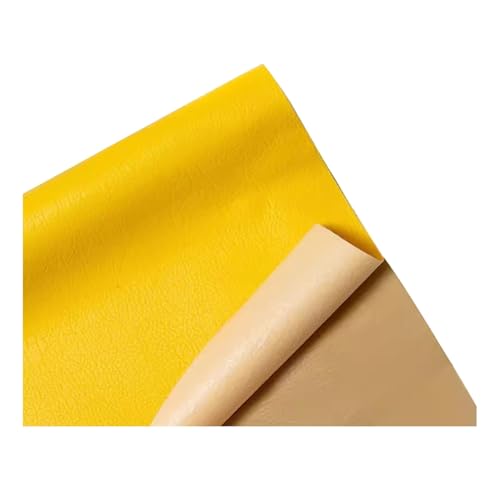 Kunstleder Selbstklebend Leder Reparatur Flicken, Selbstklebendes Leder-Reparaturset Für Risse, Polsterstoff Aus Vinyl-Kunstleder Für Sofas Möbel Autositze Stühle(Yellow 2) von JCWGLY