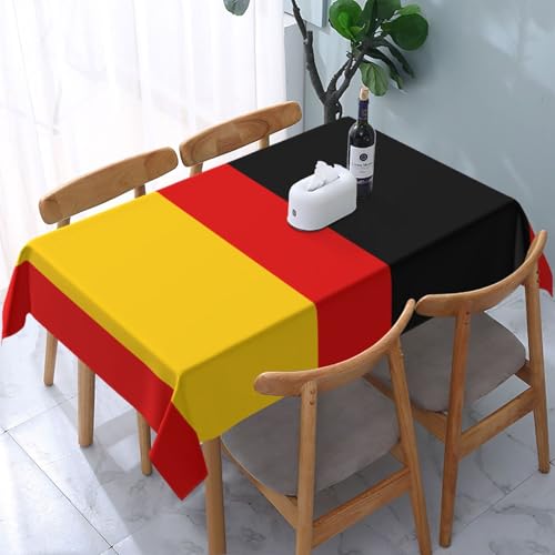 JDFHGNU Rechteckige dekorative Tischdecke mit deutscher Flagge. Für Esstische im Innen- und Außenbereich von 10 bis 15 cm, 137 x 183 cm von JDFHGNU