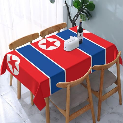 JDFHGNU Rechteckige dekorative Tischdecke mit koreanischer Flagge. Für Esstische im Innen- und Außenbereich von 10 bis 15 cm, 137 x 183 cm von JDFHGNU