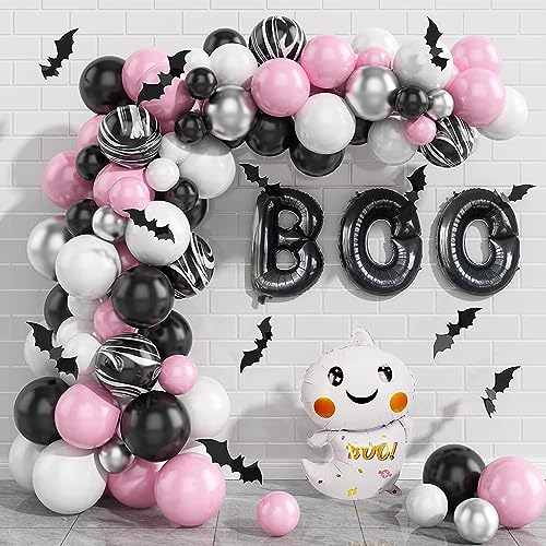 Halloween-Ballons, Happy-Halloween-Banner, Halloween-Ballondekoration, mit Kürbis, Geist, Spinne, Hexe, schwarze Katze, Latexballon, Folienballon, für Halloween-Party-Dekoration von JDPisgckoy