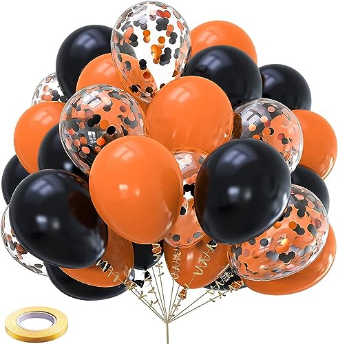 Halloween Ballons, Happy Halloween Banner, Halloween Luftballons Deko, enthalten Kürbis, Geist, Spinne, Hexe, Schwarze Katze, Latexballon, Folienballon, für Halloween Party Dekoration (A1) von JDPisgckoy