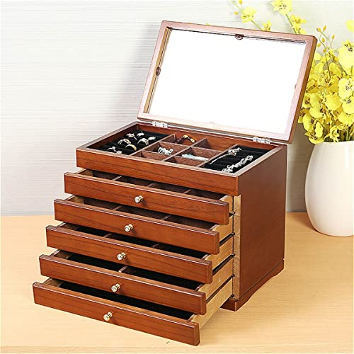 JDSHFEN Mehrschichtige 6-schichtige Schmuckschatulle Schmuck-Display-Box Ohrringe Ring-Box Schmuck-Aufbewahrungsbox, von JDSHFEN