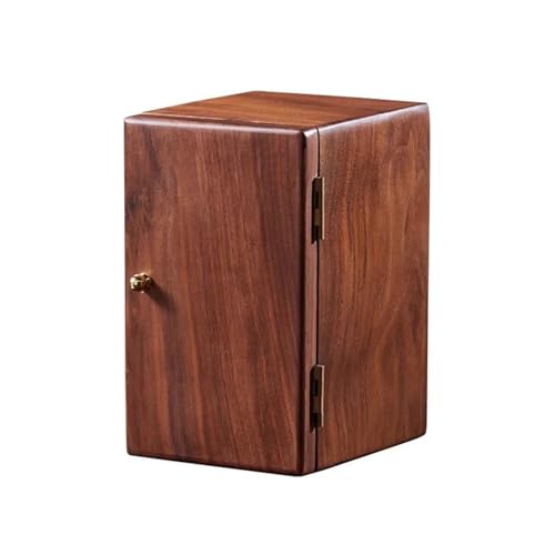 JDSHFEN Schmuckkästchen Organizer Schwarz Walnuss Massiv Gefrorene Schmuckschatulle Vintage Holz Schmuckschatulle Aufbewahrungsbox Ohrringe Ohrring Aufbewahrung, von JDSHFEN