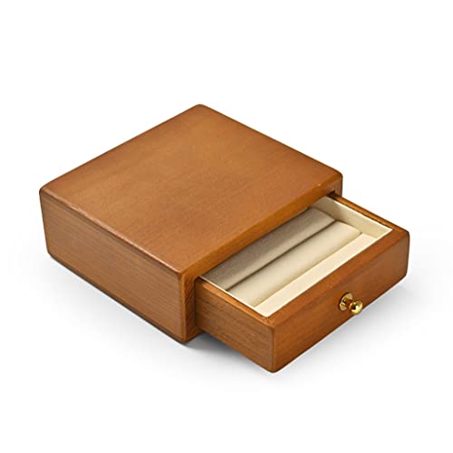 JDSHFEN Schmuckschatulle Ohrringe Ring Armreif Halskette Aufbewahrungsbox Massivholz kleine Schubladen Schmuck-Organizer Schmuck-Display-Box,A-4,8 * 12 * 13CM von JDSHFEN