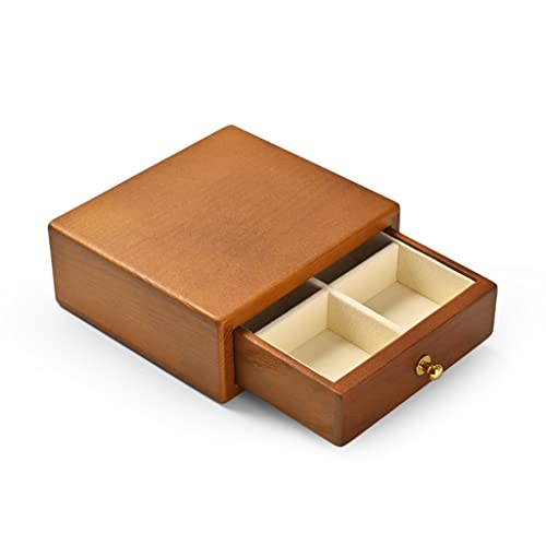 JDSHFEN Schmuckschatulle Ohrringe Ring Armreif Halskette Aufbewahrungsbox Massivholz kleine Schubladen Schmuck-Organizer Schmuck-Display-Box,B-4,8 * 12 * 13CM von JDSHFEN