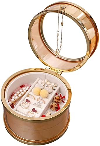 JDSHFEN Schmuckschatulle Schmuck-Organizer Schmuckkästchen Schmuck-Aufbewahrungsbox transparent klein tragbar Schmuckschatulle Präsentationsbox Geschenk für, von JDSHFEN