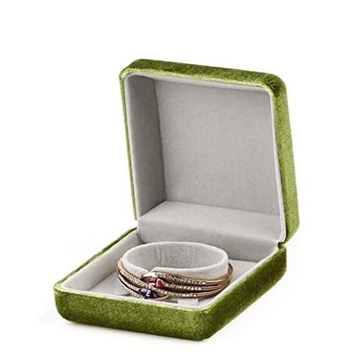 JDSHFEN Universelle Schmuck-Aufbewahrungsbox Schmuckschatulle 2 Stück grüne Schmuckschatulle Set-Serie Halskette Ring-Box Armband Aufbewahrungsbox, von JDSHFEN