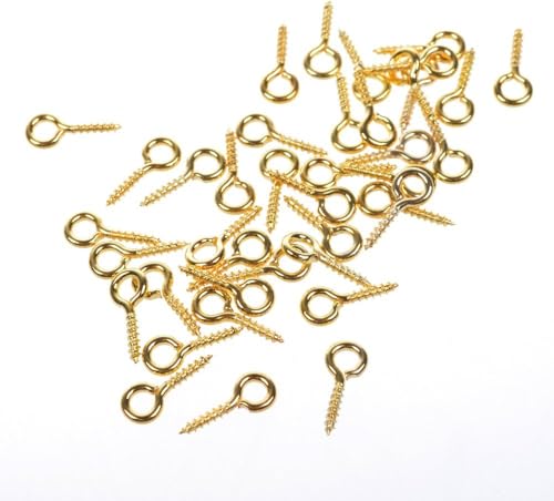 200 Stück goldene Augenringe für Ton-Schmuck, Harz, Perlen, 12 mm x 5 mm Kreolen von JDYYICZ