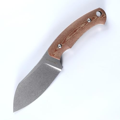 JEABROTHER Outdoor Messer DC53 Stahl mit K-Mantel für Survival Messer, Jagdmesser, Graviermesser, Reisemesser von JEABROTHER