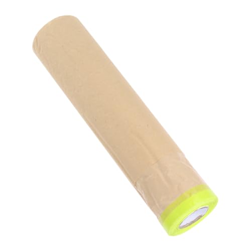 JECOMPRIS 1 Rolle Abdeckpapier Kfz-abdeckband Künstlerband Hausanstrichzubehör Fingermalpapier Malereiabdeckung Bodenschutzpapier Auto-klebeband Farbspritzschutz Kraftpapier Khaki von JECOMPRIS