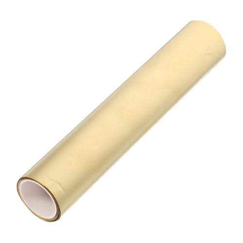 JECOMPRIS 1 Rollenblatt Messingfolienplatte metallisches Seidenpapier Bastelfolie goldenes Krepppapier Goldfolienpapier goldene Alufolie basteln bastelset Metallfolienplatte Yellow von JECOMPRIS