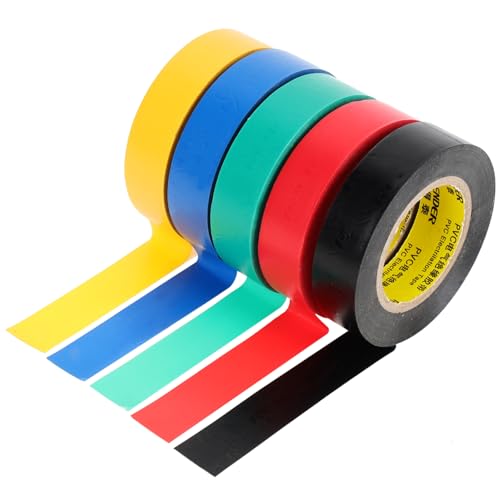 JECOMPRIS 1 Satz Isolierband Leitung Isolatoren Für Elektrozäune Hitzebeständig Auspuff Bleiband Oberbeleuchter Weißes Klebeband Bandspender Gaffers Tape Kabel Elektrozaun Colorful Pvc 10st von JECOMPRIS