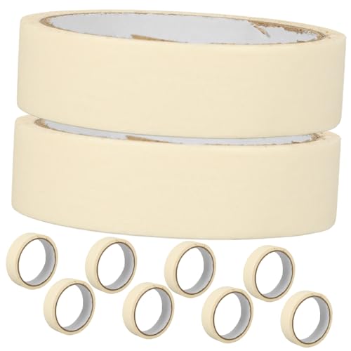 JECOMPRIS 10 Rollen Nahtband DIY Klebeband Papierband Malerbedarf Abdeckband Malerbänder für Heimwerker Bastelprojektklebeband Planke Streifen Tapeten Farbband weißes Abdeckband Künstlerband von JECOMPRIS