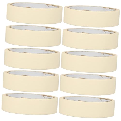 JECOMPRIS 10 Rollen Nahtband Malerband Abdeckband malen Reparaturband abdichten Künstlerband Modellabdeckband DIY Klebeband Haushaltsband Abdeckband aus Papier weißes Abdeckband Farbband von JECOMPRIS