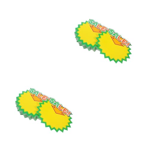 JECOMPRIS 2 Sätze Explosiver Verkaufsdisplay Preislabels Zu Verkaufen Sterne Platzen Zeichen Einzelhandelsschilder Rustikal Flohmarkt-tags Preisschilder Papier 100 Stück * 2 von JECOMPRIS