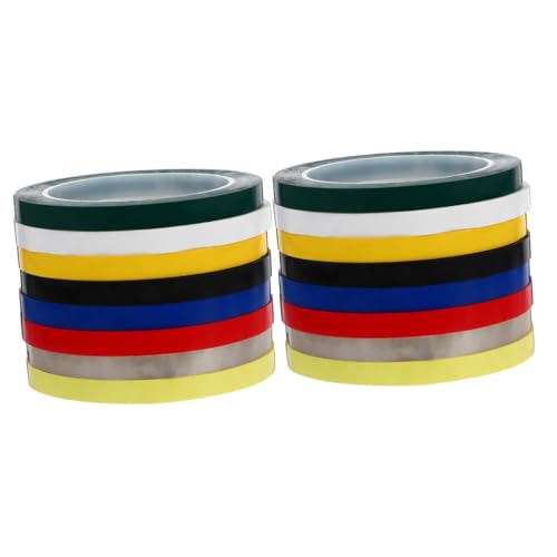 JECOMPRIS 2 Sätze Isolierendes Mylarband Verpackung Etikettenband Papier Klebeband Spender Auslauf Lichtband Bastelband Markierungsbänder Zum Basteln Zeichenband Das Haustier 8 Rollen * 2 von JECOMPRIS