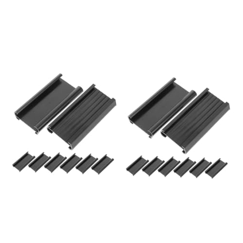 JECOMPRIS 2 Sätze Plastiketikett Regal Etiketten Schrank Etiketten Produkt Etiketten Aufbewahrungskisten-etiketten Etikettenhalter Aus Pvc Etikettenclips Für Drahtregale Black 8 Stück * 2 von JECOMPRIS