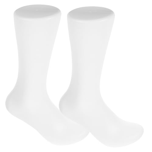 JECOMPRIS 2st Socken-requisiten Socken Schaufensterpuppe Mannequin-füße Mannequin-fußanzeige Kleiderform Verstellbar Weibliche Schaufensterpuppen-kleiderform Füße Socken Modell Weiß Plastik von JECOMPRIS