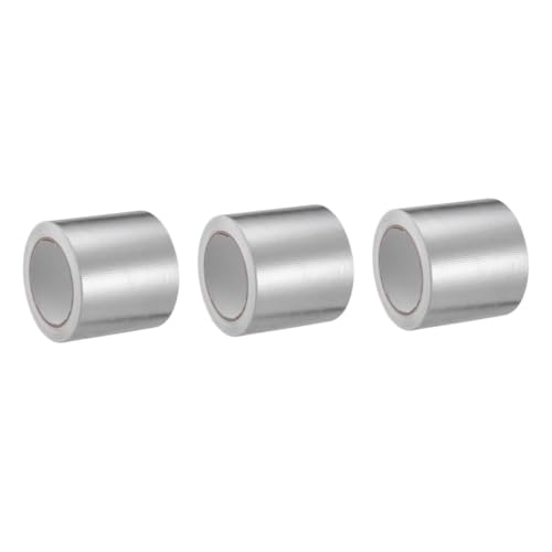 JECOMPRIS 3 Rollen Glasfasergewebe-aluminiumfolienband Reparaturband Für Planen Nahtabdichter Automotive Heizband Für Rohre Hitzeschild Für Holzofen Klebeband Aus Aluminium Silver von JECOMPRIS