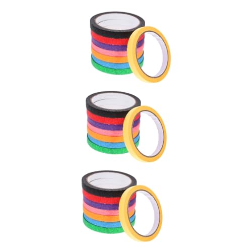 JECOMPRIS 3 Sätze Farbiges Abdeckband Malerband Bunte Bänder Farbiges Klebeband Für Das Klassenzimmer Zeichenband Diy Klebeband Farbiges Band Abdeckband Zum Lackieren Papier 8 Rollen * 3 von JECOMPRIS